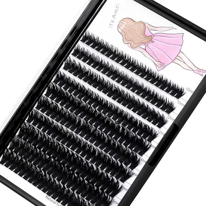 8-22mm to Choose 20D/40D/60D/80D/100D Individual False Eyelashes Makeup Cluster Eyelashes Thickness 0.07mm D Curl Natural long Black Soft 3D Eye Lashes Extensions (100D-10-12-14-16MM Kit)