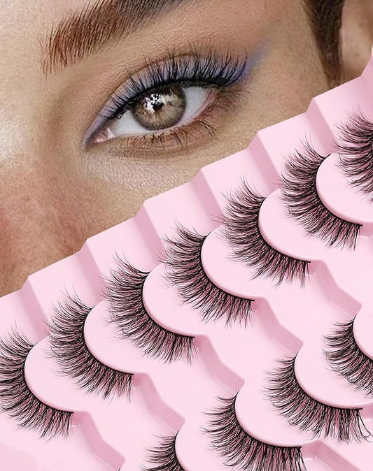 Natural Lashes Mink Natural Eyelashes False Eyelashes Natural Look False Lashes Wispy Eye Lashes Cat Eyelashes Fake Lashes KD02