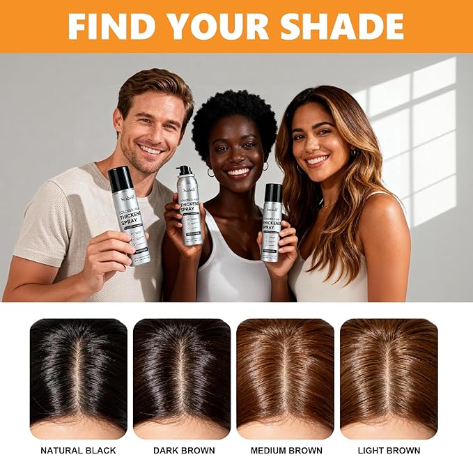 Root Touch Up Hair Color Spray – 4oz, Sweat-Resistant & Natural, Instant Gray Hair Cover Up, Temporary Root Concealer Spray for Roots, Hairline & Scalp– Medium Brown – Women & Men