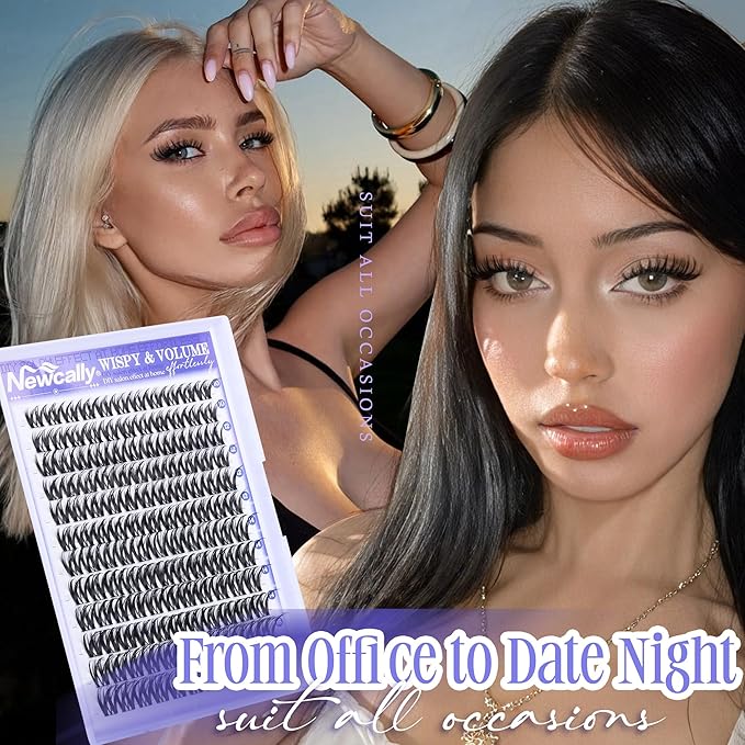 Wispy Eyelash Clusters Individuals Natural Lash Clusters DIY Lash Extension C-curly Cluster Eyelash Extensions 10-16MM Cluster Lashes by Newcally