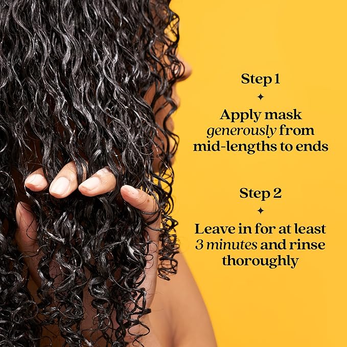 Fable & Mane Shine Hair Mask, Boosts Shine, Tames Frizz and Enhances Colour with Black Tea. 3-Minute, Chai-scented, Hair Gloss Treatment