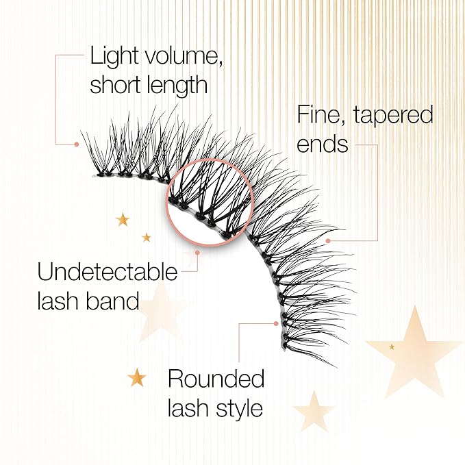 Ardell Naked Lashes 420 – Natural Look False Eyelashes, Wispy Lashes with Invisiband, Soft Lash Strips, Holiday Gift Set, 3 Pairs