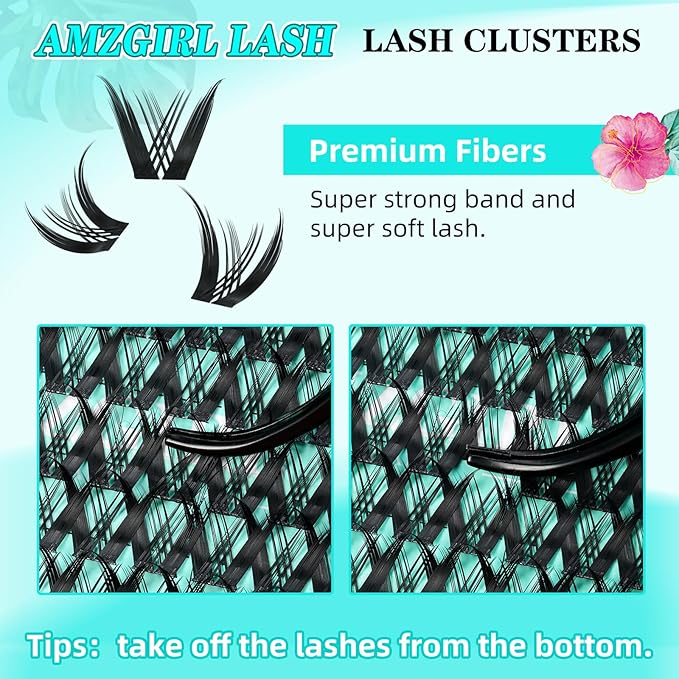 Lash Clusters Manga 168Pcs Eyelash Cluster Wet Look Ultra-Thin Invisible Lash Band Eyelashes Extensions Spiky Anime Wide Span Lashes(Kitten,D-10mm)