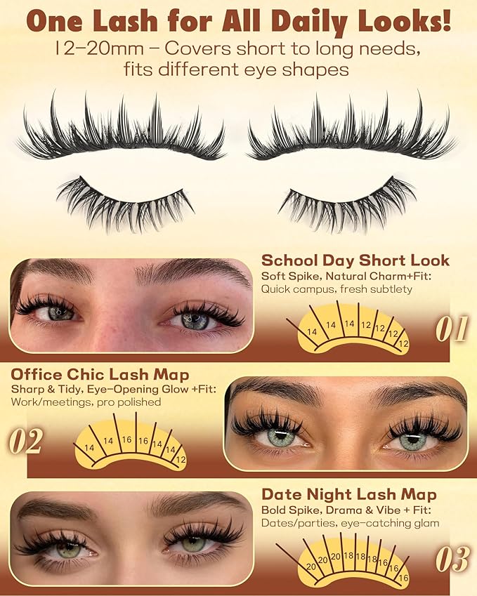 Spiky Manga Lash Clusters 12-20mm Long Eyelash Clusters 80D+100D Cluster Eyelash Extensions with Bottom Lashes Individual Fairy 300pcs Thick Volume DIY Plume Flake Cluster Lash Extension by TOOCHUNAG