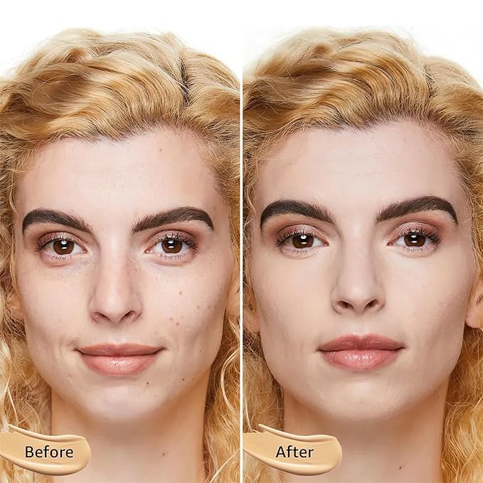 Mushroom Head Air Cushion CC Cream - BB Cream Foundation for Concealer Full Coverage Skin Moisturizing, Brighten Long - Lasting Even Color Correcting for All Skin Types (Ivory)