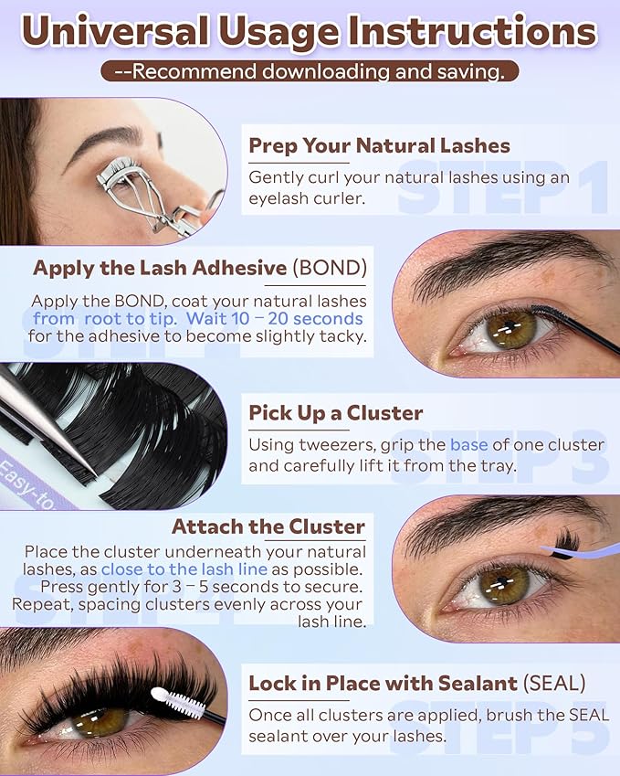 Salon-Like Lash Clusters Kit With Spikes DIY Eyelash Clusters D Curve Spiky Full Cluster Eyelash Extensions Kit Individual Lashes Cluster Kit (10-16mm 130Pcs)