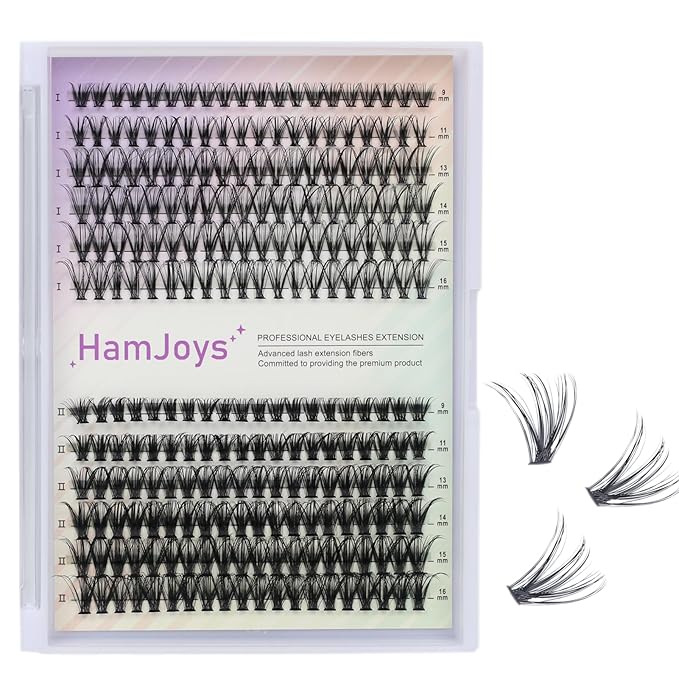 Lash Clusters 240pcs Individual Lashes 20D 40D Cluster Eyelash Extensions 9-16mm Eyelash Clusters Lash Extensions for Self Application (20D&40D, 0.07D, 9-16mm)