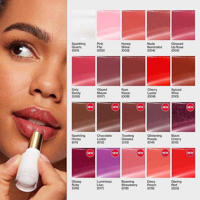 REVLON Super Lustrous Glass Shine Balm, Hydrating Tinted Lipstick, Sheer, Glossy Shiny Finish, 002 Pink Flip, 0.11 oz
