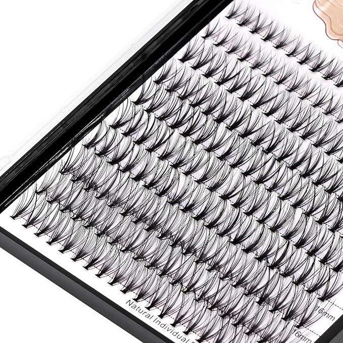 8-22mm to Choose 20D/40D/60D/80D/100D Individual False Eyelashes Makeup Cluster Eyelashes Thickness 0.07mm D Curl Natural long Black Soft 3D Eye Lashes Extensions (20D-10-12-14-16MM Kit)