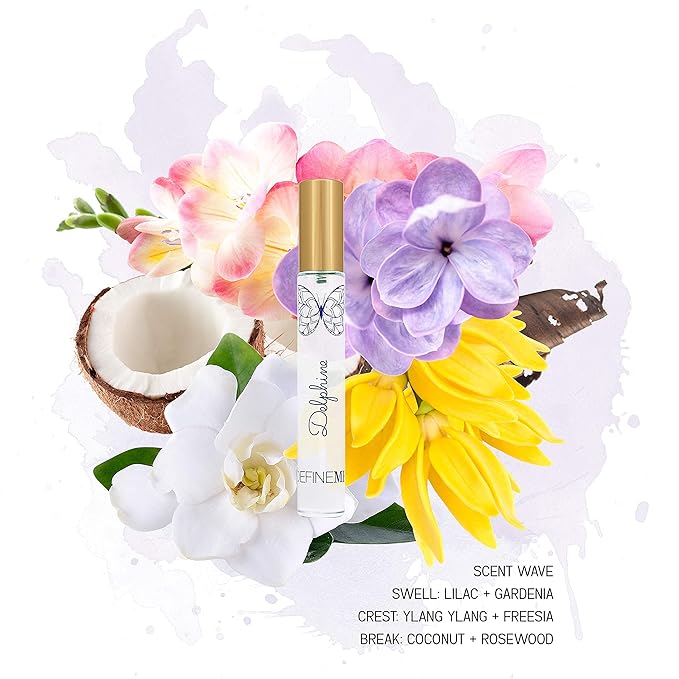 DefineMe Natural Perfume Mist, Delphine, 0.3 FL OZ, Travel Size, Purse Spray