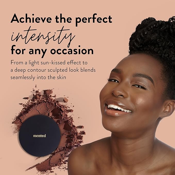 Mented Cosmetics Made in Italy, Cruelty Free Makeup, Vegan, Paraben Free, Shimmer Bronzer, Highlighter Bronzing Powder Palette for Face with Vitamin E + A, 0.35oz/10g, Vacay