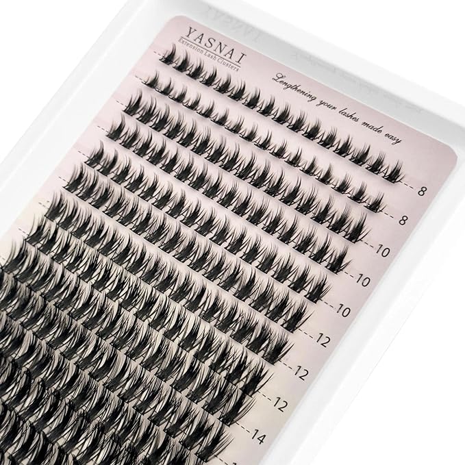 Manga Lashes Clusters YASNAI Wispy Lash Cluster Extensions 224Pcs Anime Eyelash Clusters CC-Curly Spikes Natural Look 8-16MM Fairy Cluster Individual Lash Pack