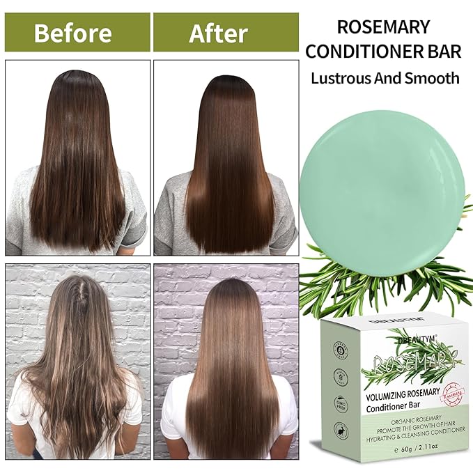 2 Pack Rosemary Shampoo Conditoner Bar Set,Thinning Hair-Volume Shampoo & Conditioner Bar for Men and Women,Hair Thickening & Regrowth Treatment,Hair Growth Soap for Anti-Hair Loss