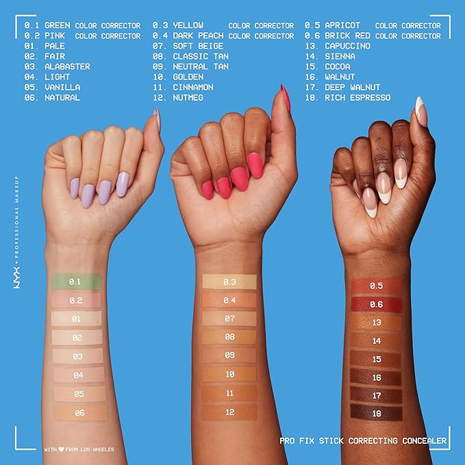 NYX PROFESSIONAL MAKEUP Pro Fix Stick Correcting Concealer, Buildable Medium Coverage Concealer Stick - Cocoa