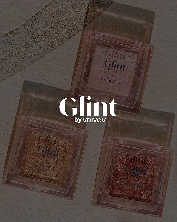 Glint Marble Highlighter (Solei Moon, 0.08oz) - Korean Makeup. Inspired Baked for Smooth, Radiant Glow, Long-Lasting Wear. Enriched with Micro Pearl Particles
