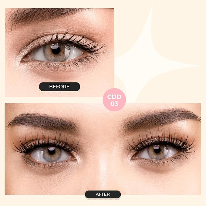 WINKGIGGLE Lash Clusters DIY Eyelash Extensions Natural Volume, Individual Wispy Lashes Clusters for Home Application