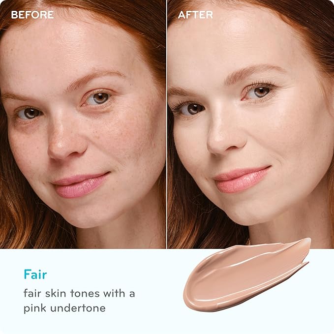 pūrlisse Ageless Glow Serum BB Cream SPF 40 - Glow BB Cream with SPF Enriched with Bakuchiol & Vitamin C to Help Improve Firmness & Reduce Wrinkles for Dewy Skin - Fair (1.4 oz)