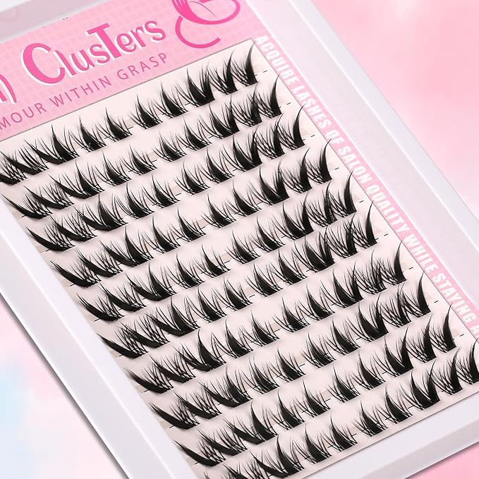 Cat Eye Lash Clusters Kit Spiky Cluster Eyelashes Kit Fairy Eyelash Clear Cluster Anime Individual Lashes Natural Lash Extension Cluster Wispy Manga Cluster Lash Kit