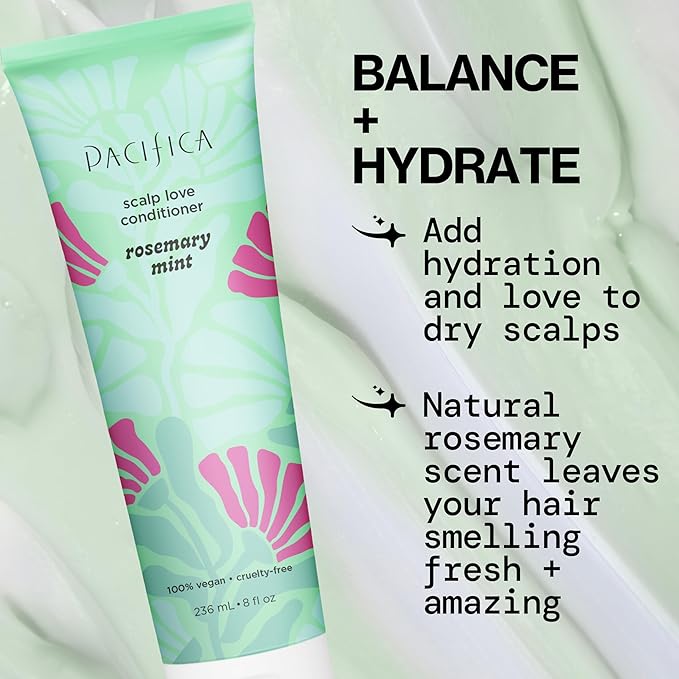 Rosemary Mint Scalp Care Shampoo & Conditioner Set – Clean Vegan Shampoo & Conditioner for Oily Or Flaky Scalp (All Hair Types), A Balanced, Soothed Scalp, No Silicones or Parabens