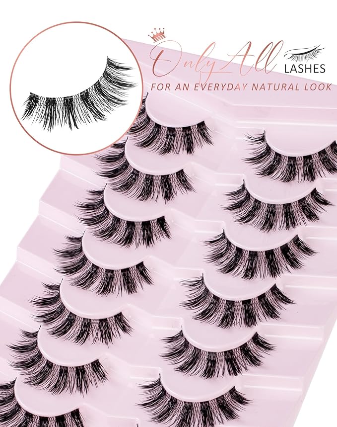 Manga Anime Eyelashes Japanese Spiky Fake Lashes Asian Wispy Strip Lashes M-12
