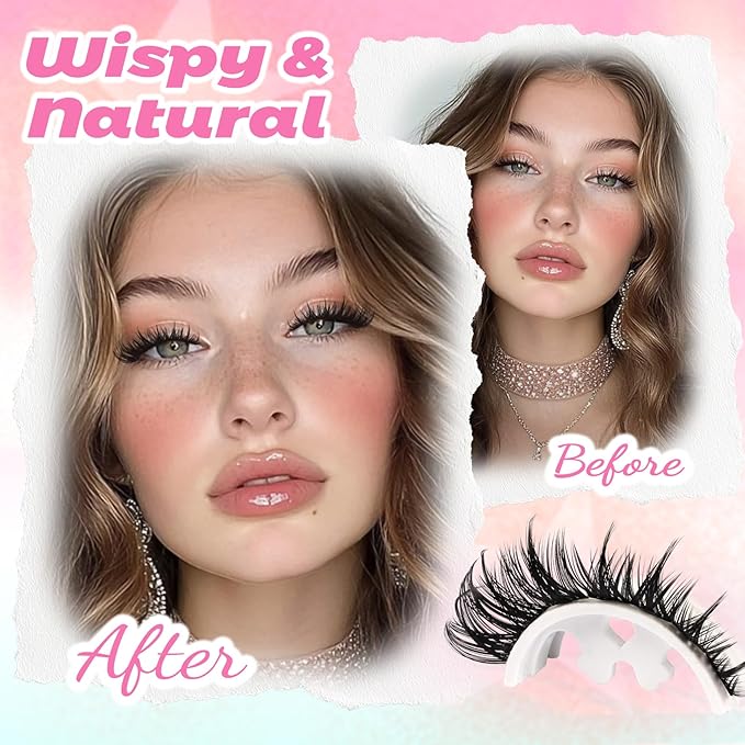 Lash Clusters Thick Manga Lash Clusters Thin Band Spiky Doll Eyelash Clusters with Crisscross Doe Eyed Spike 132 Pcs Individual Lashes for DIY Cosplay Japan Korean Eyelash Extensions (Lily)