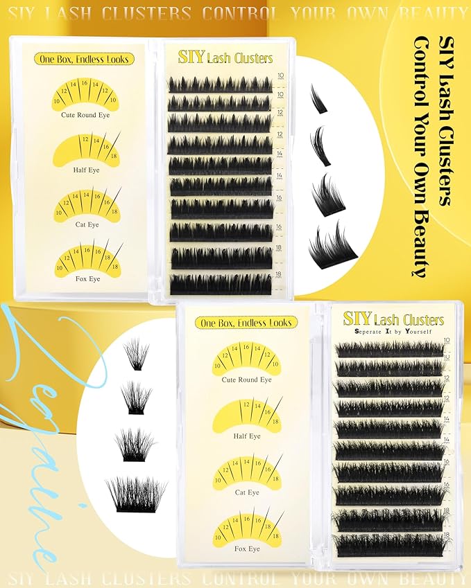 Manga Lash Clusters With Spikes Individual Lashes Anime Cluster Eyelash Extensions Wispy Eyelash Clusters Classic Lash Extension Bottom Lashes SIY Eyelashes 10-18MM by Zegaine(Separate It by Yourself)