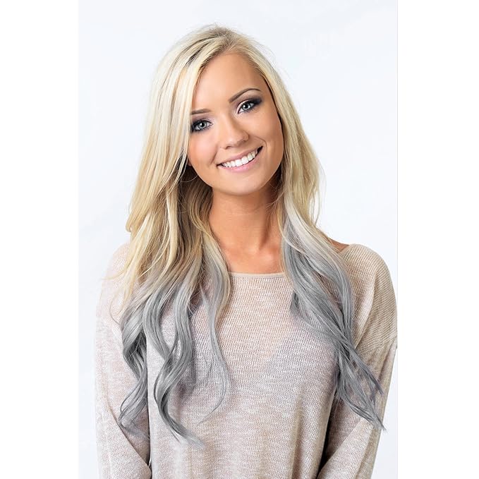 Frozen Grey Silver Hair Chalk Edge Blendable Hair Color for All Type of Hair, Brown Hair, Dark Hair, Temporary Hair Color Wax Great for Christmas Gift, Birthday Gift, Party Favor Gift