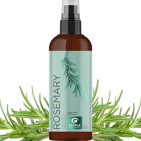 Rosemary Water Spray for Hair & Scalp - Biotin Rosemary Rice Water Spray with Nourishing B Vitamins Ginseng Extract and Peppermint Oil - Dry Hair & Scalp Treatment - Vegan & Cruelty-Free (4 Fl Oz)