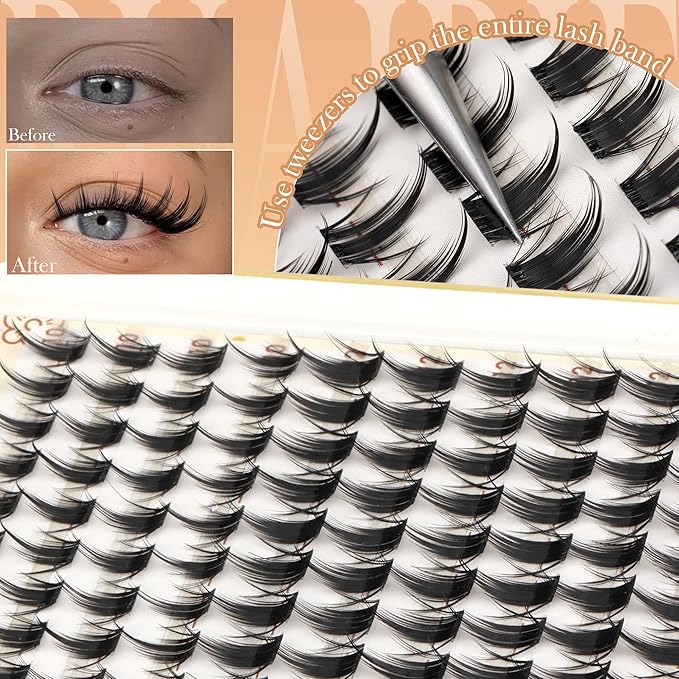 Fairy Lash Clusters Manga Eyelash Clusters Natural 10-12mm Short Lashes Clusters Wispy Cluster Eyelash Extensions Cluster Lashes C Curly Individual Lashes DIY Lash Extensions by Ruairie
