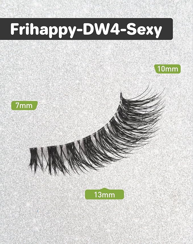 Frihappy Wispy False Eyelashes - Mink Lashes, 5 Pairs with Half Lashes Gift