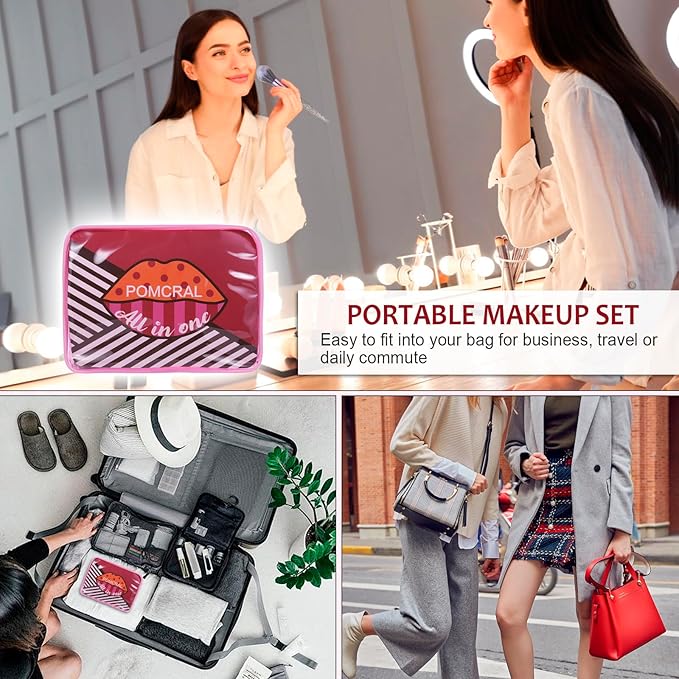 Makeup Kit For Women Full Kit Eyeshadow Eyeliner lipgloss, Lipstick Makeup brushes Mascara Eyebrow pencil Concealer Face Powder Primer make up Set For Girls Beginners