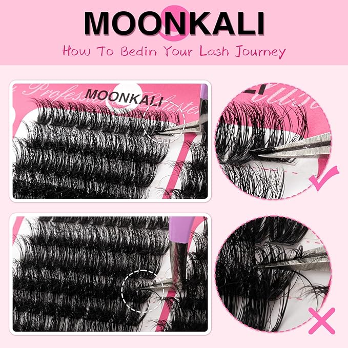 Lash Clusters 60D 80D 100D Mix Individual Lashes Clusters Luxury Versatile 3D Full Eyelash Clusters 12-18MM Thick Volume Cluster Eyelash Extensions Waterproof D Curly DIY Fake Mink Eyelashes Extension