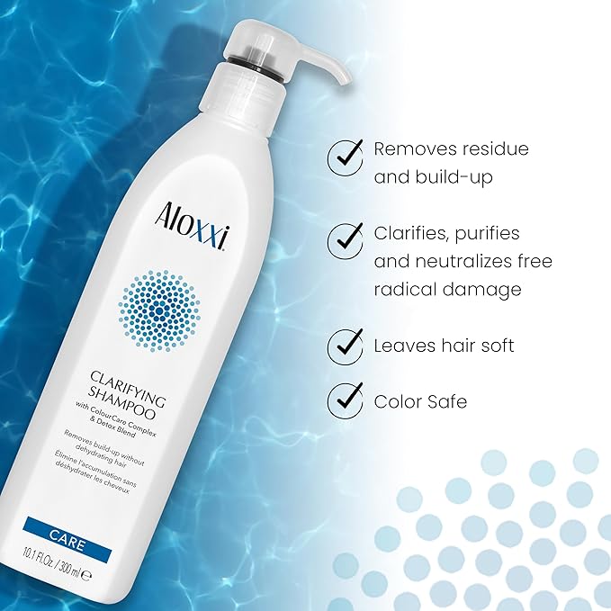 ALOXXI Clarifying Shampoo for Color-Treated Hair Gentle Hair Cleanser Removes Product Build-Up and Residue, 33.8 Fl Oz