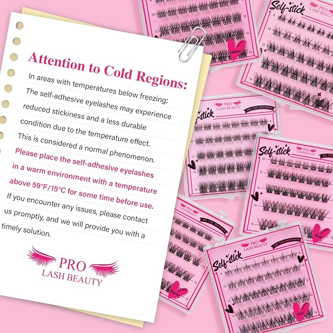 Self Adhesive Eyelashes 48Pcs Lash Clusters Self Stick Lashes Reusable Self-adhesive Lashes No Glue Cluster Lashes Easy for Use(Lotus,D-10-18mix)