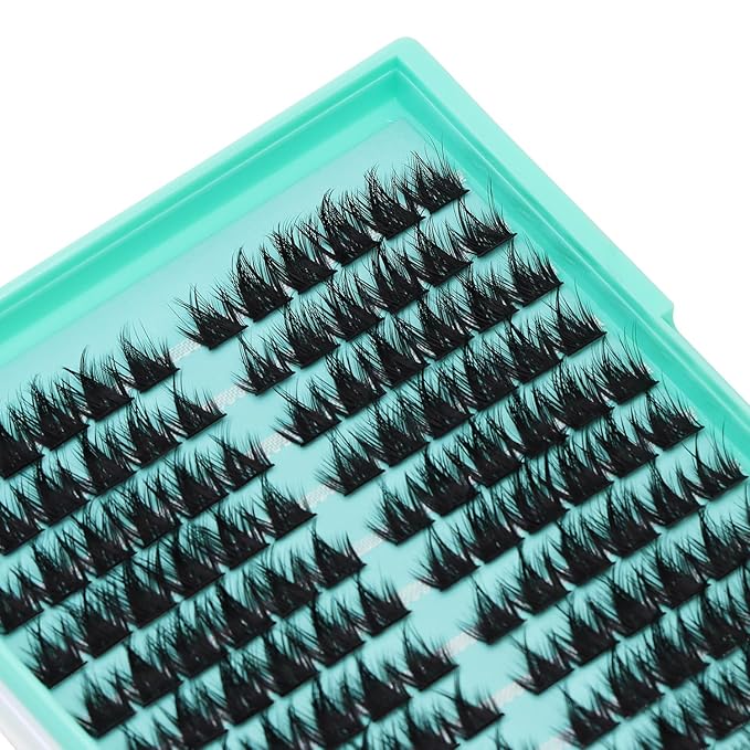 Bodermincer Lash Clusters D Curl Black/Brown/Colored Lashes 10-12-14/12-14-16/16-18-20mm Mixed Lash Clusters Kit For Beginner (Y09# 14-16-18mm Mixed)