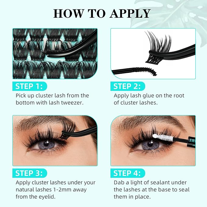 Lash Clusters Wet Look 168Pcs Eyelash Cluster Ultra-Thin Lash Band Eyelashes Extensions Spiky Anime Wide Span Lashes(Tulip,D-18mm)