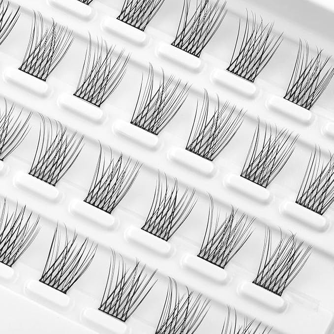 Lash Clusters, DIY Eyelash Extension, 40 Clusters Reusable Individual Lashes, Natural Wispy Individual Eyelash Clusters for Home Eyelash Extensions (Natural-10mm)
