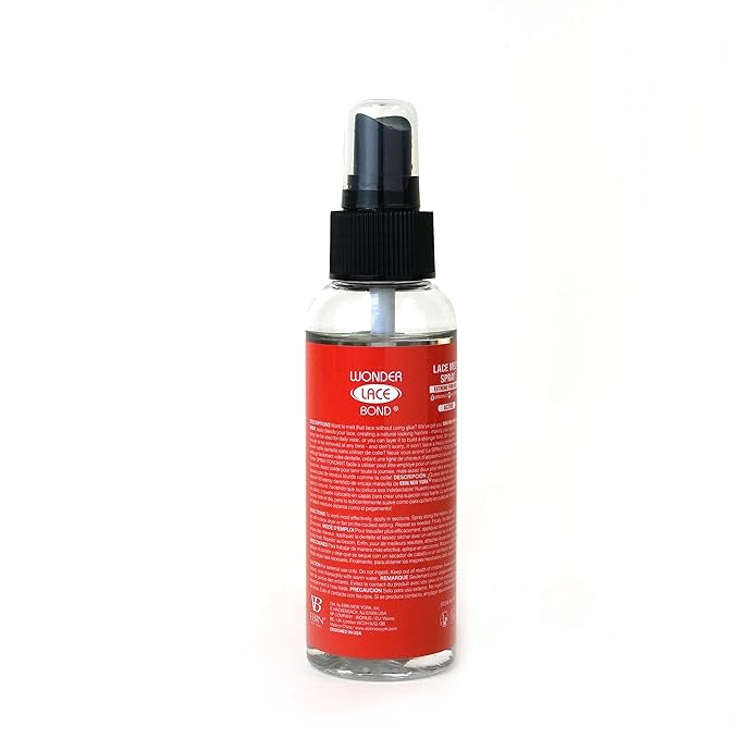 Wonder Lace Bond Melt Spray 3.39 Fl Oz / 100 ml - Extreme Firm Hold (Active) | Flawless,Natural, and Sea mleass finish, No Reside, Long Lasting Formula with Protecting Edges, Perfect for wigs