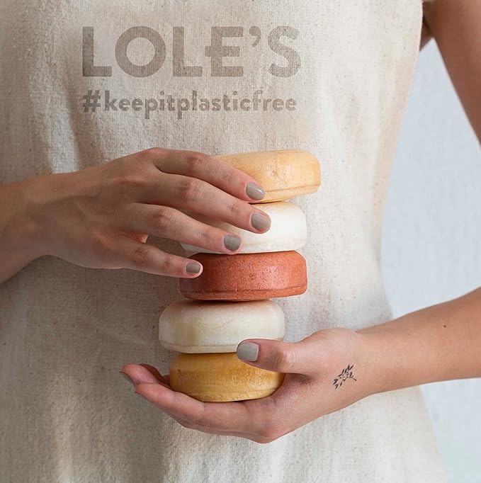 LOLE'S 2 in 1 Almond Oil Shampoo & Conditioner for Color Treated & Dry Hair, Travel Size, 99% Natural Origin, Silicone Free, 3.5Oz