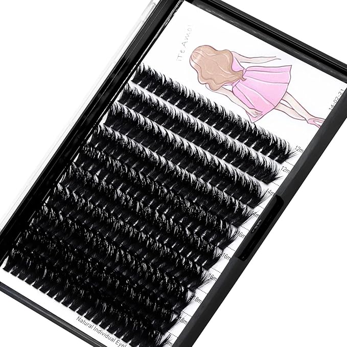 8-22mm to Choose 20D/40D/60D/80D/100D Individual False Eyelashes Makeup Cluster Eyelashes Thickness 0.07mm D Curl Natural long Black Soft 3D Eye Lashes Extensions (100D-12-14-16-18MM Kit)