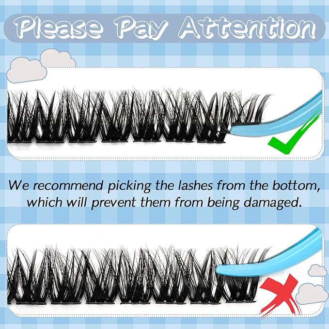 KevKev Lash Clusters 168 Pcs Cluster Lashes DIY Lash Extensions Mixed Styles Individual Lashes Eyelash Clusters Thin Band & Soft False Lashes Wispy Natural Lash Extension Clusters (Cirrus, D-8-18mix)