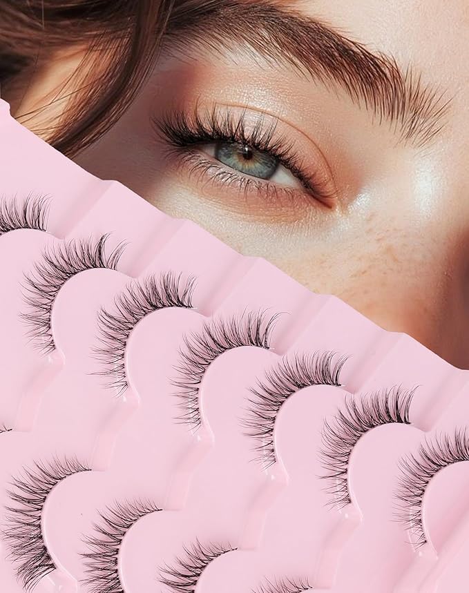 Lashes Natural Look False Lashes Wispy Lashes Fake Eye Lashes Strip Lashes Natural Eyelashes Wispy Natural Lashes UP24