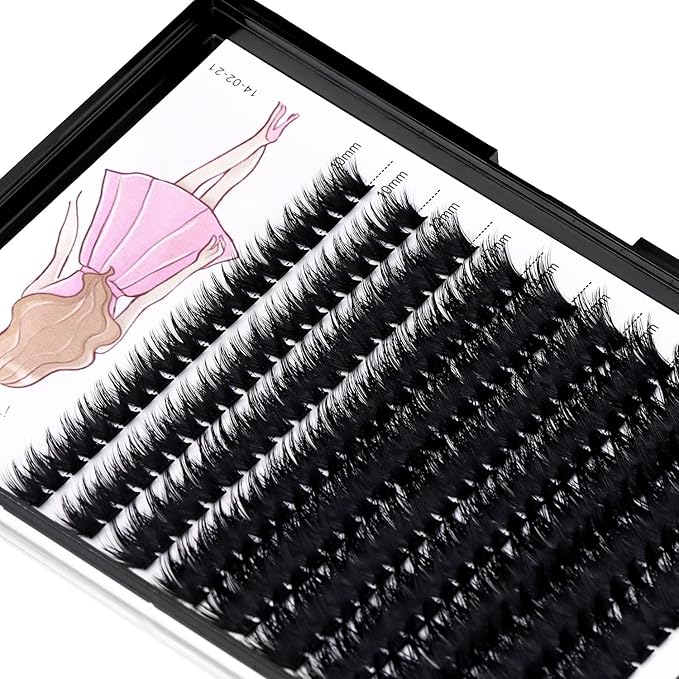 8-22mm to Choose 20D/40D/60D/80D/100D Individual False Eyelashes Makeup Cluster Eyelashes Thickness 0.07mm D Curl Natural long Black Soft 3D Eye Lashes Extensions (100D-10-12-14-16MM Kit)