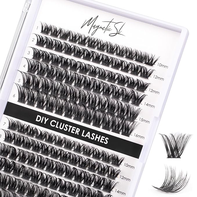 Lash Clusters 144 Pcs Individual Lashes Clusters Eyelash Extensions False Eyelashes DIY Lash Extension Reusable False Eyelashes Natural Look Mix 10-16mm C D-Curl-DM27