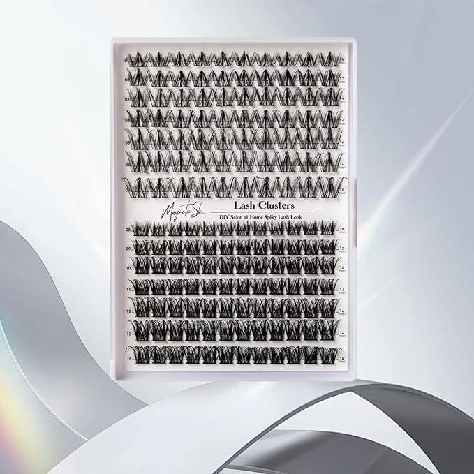 Lash Clusters 154pcs Manga Lash Extension Kit D Curl 10-18mm Cluster Eyelash Extensions Natural Invisible Band Lash Easy to Use at Home-M31+M30（Fairy+volume）