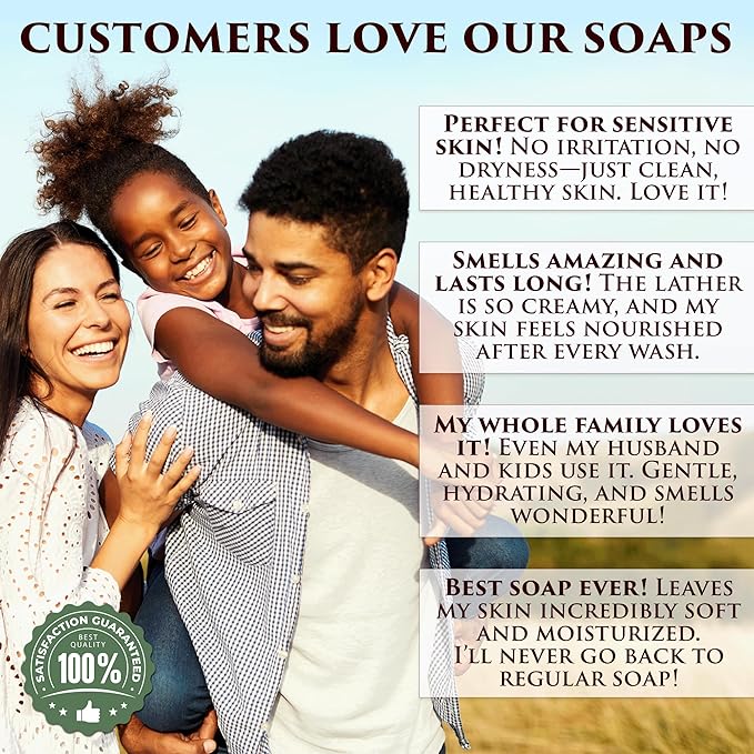 The Grecian Soap Company Goat Milk & Olive Oil Bar 3-Pack – Egyptian Musk, Natural Moisturizing Bars, Made in USA