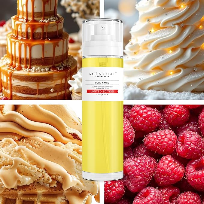 Pure Magic, Ultra-Concentrated Hair & Body Perfume Mist, Long Lasting Women's Fragrance, Gourmand Perfumes for Women, Vegan and Cruelty Free