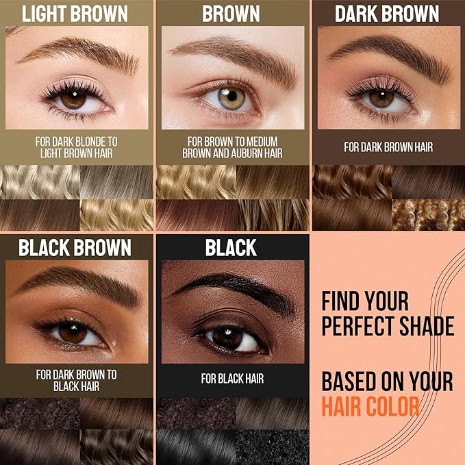 Eyebrow Pencil - Microblading Eyebrow Pen Waterproof 4 Fork Tip Multi-Used Eye Brow Pencils for Women Long-Lasting, Precise Natural Brow Magic Eyebrow Pencil with Hair Like Strokes，DarkBrown