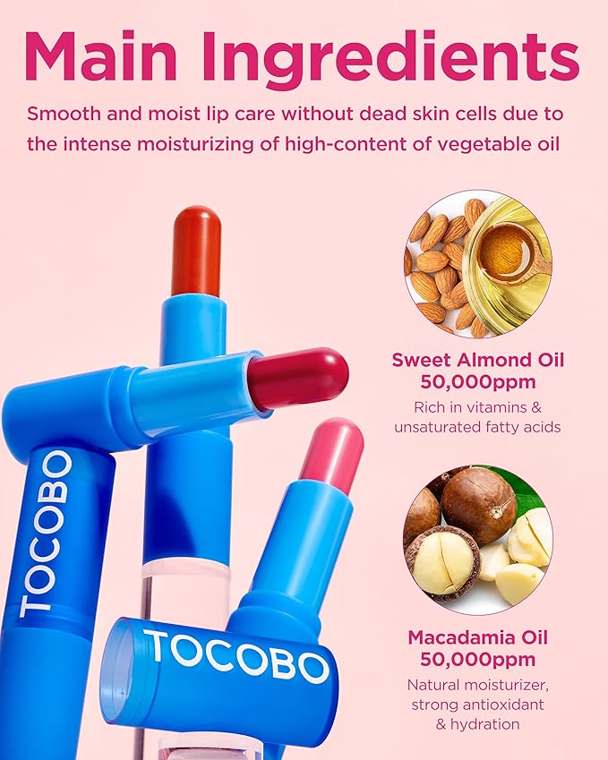 TOCOBO Powder Cream Lip Balm – Vegan Korean Soft Matte Lipstick Balm for Velvet Finish - Moisturizing & Blurring Effect – Lightweight Powdery Texture, Brick Orange, 0.12oz.