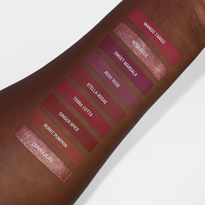 Aromi Matte Liquid Lipstick | Rose Burgundy, Pink Maroon Lip Color, Long Lasting, Waterproof, Long Wear, Smudge Proof, Vegan Makeup (Sweet Marsala)